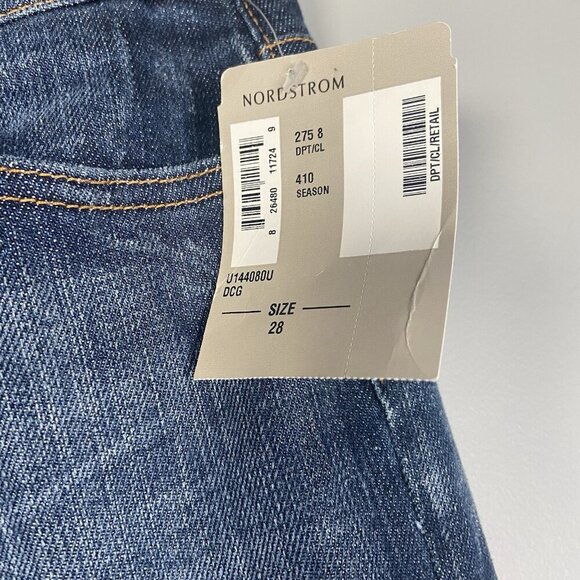 7 For All Mankind Boy Cut Button Dark Denim Women’s Jeans Size 28 X 34 Bootcut - Picture 5 of 12